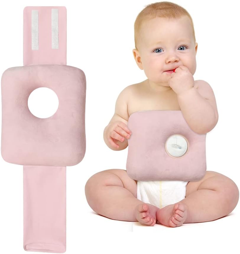 251026150819881_1 G Tube Tummy Time Pillow Feeding Tube Belt Pads Adjustable Nursing Pillow with a Hole for Supporting Babies Infant Children Kids Protecting Button - Image 1